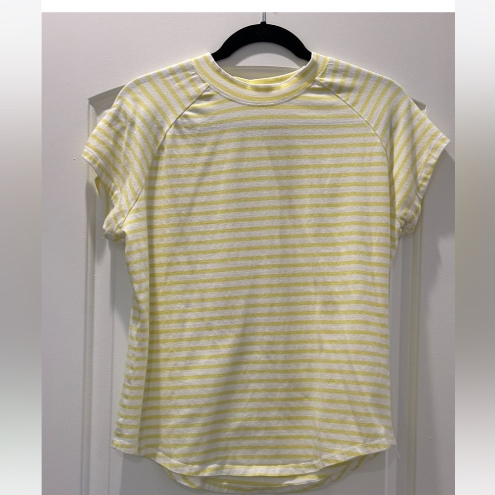 Anthropologie Pilcro Striped Mock Nack Tee - Picture 3 of 7